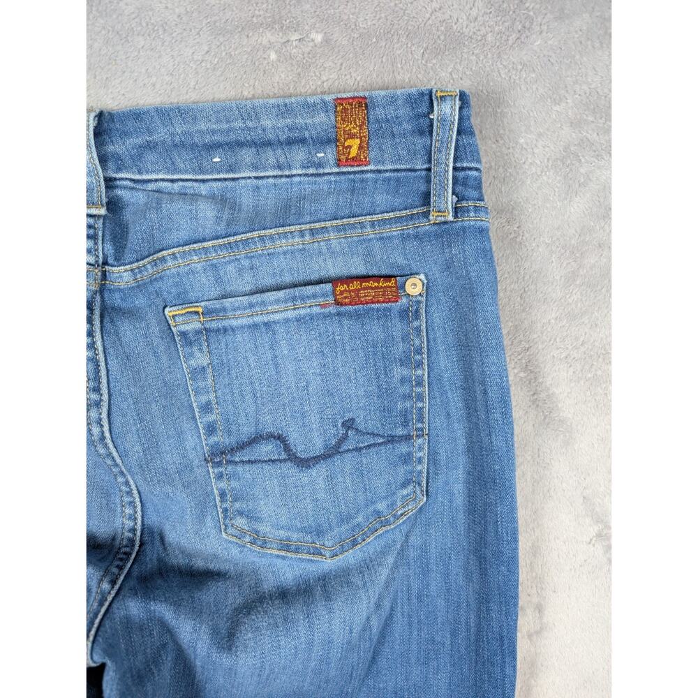 7 For All Mankind Kimmie Straight Leg Jeans Womens Size 30 Waist Casual Mid Rise - Picture 10 of 10
